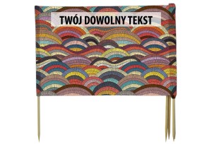 PARAWAN PLAŻOWY Kolorowe półkola z indywidualnym napisem 4 PANELE 38.4