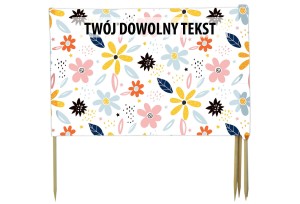 PARAWAN PLAŻOWY Kwiatki z indywidualnym napisem 4 PANELE 41.4