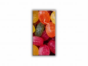 ZEGAR SZKLANY PROSTOKĄTNY - Landrynki 