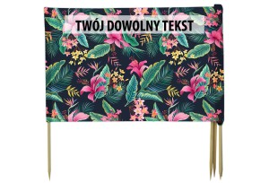 PARAWAN PLAŻOWY Letnie kwiaty z indywidualnym napisem 4 PANELE 44.4