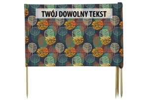 PARAWAN PLAŻOWY Małe drzewa z indywidualnym napisem 5 PANELI 50.5