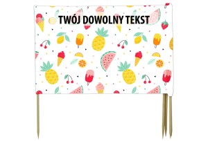 PARAWAN PLAŻOWY Owoce i lody z indywidualnym napisem 3 PANELE 60.3