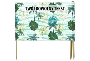 PARAWAN PLAŻOWY Palmy i fale z indywidualnym napisem 4 PANELE 62.4