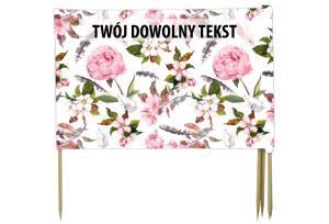 PARAWAN PLAŻOWY Piwonie z indywidualnym napisem 4 PANELE 67.4
