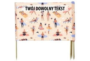 PARAWAN PLAŻOWY Plaża z indywidualnym napisem 3 PANELE 68.3
