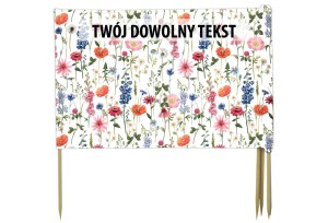 PARAWAN PLAŻOWY Polne kwiaty z indywidualnym napisem 8 PANELI 69.8