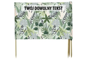 PARAWAN PLAŻOWY Zielone liście z indywidualnym napisem 3 PANELE 80.3