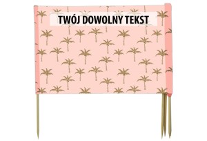 PARAWAN PLAŻOWY Złote palmy z indywidualnym napisem 4 PANELE 82.4