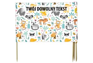 PARAWAN PLAŻOWY Zwierzątka z indywidualnym napisem 4 PANELE 83.4