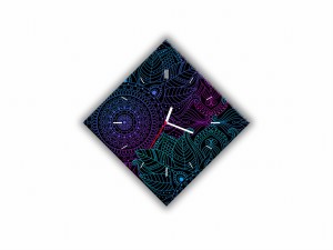 ZEGAR SZKLANY ROMB - Mandala