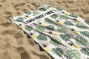 RĘCZNIK Ananasy i monstery z twoim dowolnym tekstem 130x70cm 006E