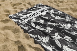 RĘCZNIK Białe kwiaty z twoim dowolnym tekstem 100x75cm 011D