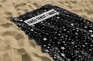 RĘCZNIK Gwiazdki z twoim dowolnym tekstem 200x75cm 024L