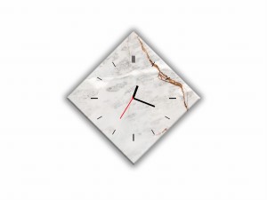 ZEGAR SZKLANY ROMB - Marmur