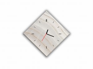 ZEGAR SZKLANY ROMB - Masa marmurowa 