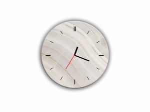 ZEGAR SZKLANY OKRĄGŁY - Masa marmurowa