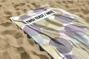 RĘCZNIK Kolorowe okręgi z twoim dowolnym tekstem 100x75cm 031D