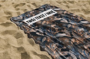 RĘCZNIK Liście z twoim dowolnym tekstem 150x75cm 041I