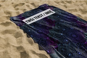 RĘCZNIK Mandala z twoim dowolnym tekstem 200x75cm 044L