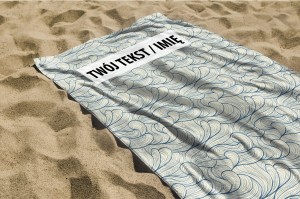 RĘCZNIK Niebieskie fale z twoim dowolnym tekstem 100x75cm 051D