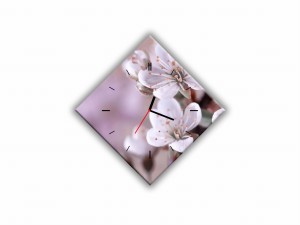 ZEGAR SZKLANY ROMB - Orchidea 