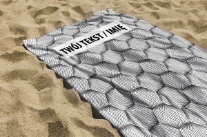 RĘCZNIK Hexagony z twoim dowolnym tekstem 75x50cm 074B