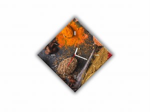 ZEGAR SZKLANY ROMB - Przyprawy 