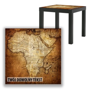 BLAT SZKLANY IKEA LACK Afryka z Twoim napisem 55x55cm 053b