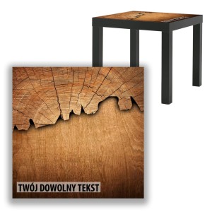 BLAT SZKLANY IKEA LACK Drewno z Twoim napisem 55x55cm 059b