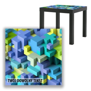 BLAT SZKLANY IKEA LACK Figury I z Twoim napisem 55x55cm 061b