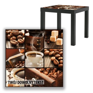 BLAT SZKLANY IKEA LACK Kawa z Twoim napisem 55x55cm 072b