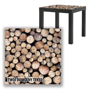 BLAT SZKLANY IKEA LACK Pniaki z Twoim napisem 55x55cm 097b