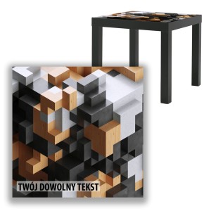 BLAT SZKLANY IKEA LACK Figury III z Twoim napisem 55x55cm 063b