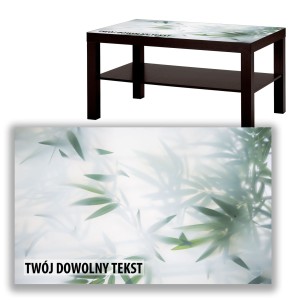 BLAT SZKLANY IKEA LACK Zamglone liście z Twoim napisem 90x55cm 050a