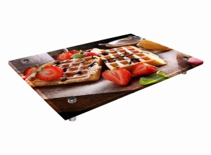 SZKLANA DESKA KUCHENNA 8MM - Gofry