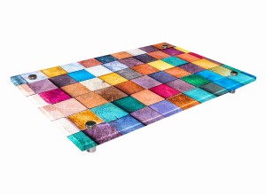 SZKLANA DESKA KUCHENNA 8MM - Kolorowe drewno