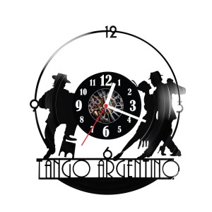 Zegar ścienny z płyty winylowej do salonu kuchni Tango Argentino 58.14