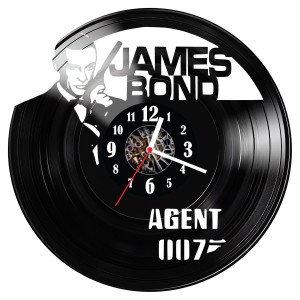 Zegar ścienny z płyty winylowej do salonu kuchni sypialni James Bond 77.14