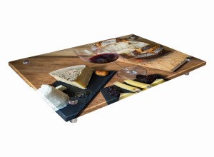 SZKLANA DESKA KUCHENNA 8MM - Ser i wino