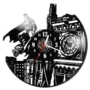 Zegar ścienny z płyty winylowej do salonu kuchni sypialni Batman 86.14