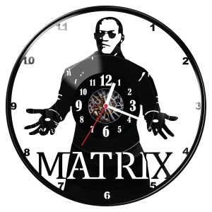 Zegar ścienny z płyty winylowej do salonu kuchni sypialni Matrix 87.14