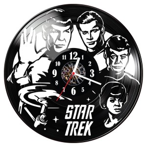Zegar ścienny z płyty winylowej do salonu kuchni sypialni Star Trek 88.14