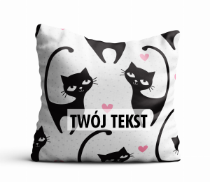 Poduszka DZIECIĘCA z Twoim napisem PD01 kotki