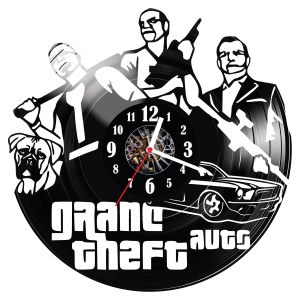 Zegar ścienny z płyty winylowej do salonu kuchni Grand Theft Auto V 96.14