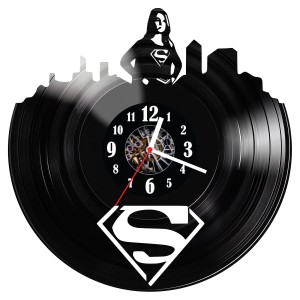 Zegar ścienny z płyty winylowej do salonu kuchni sypialni Superwoman 98.14