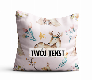 Poduszka DZIECIĘCA z Twoim napisem PD11 sarna bambi