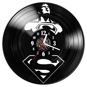 Zegar ścienny z płyty winylowej Superman 102.14 