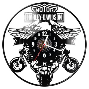 Zegar ścienny z płyty winylowej Harley Davidson 194.14
