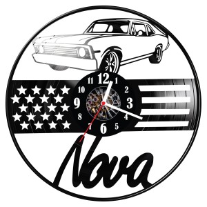 Zegar ścienny z płyty winylowej Chevrolet 197.14 