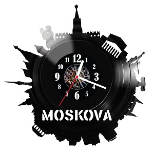 Zegar ścienny z płyty winylowej Moskwa 257.14 